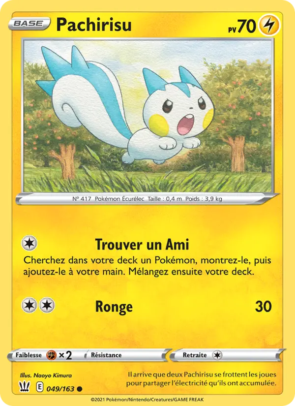 Pachirisu — carte 49 de l’extension Styles de combat