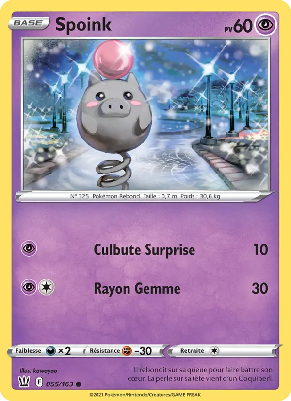 Spoink — carte 55 de l’extension Styles de combat