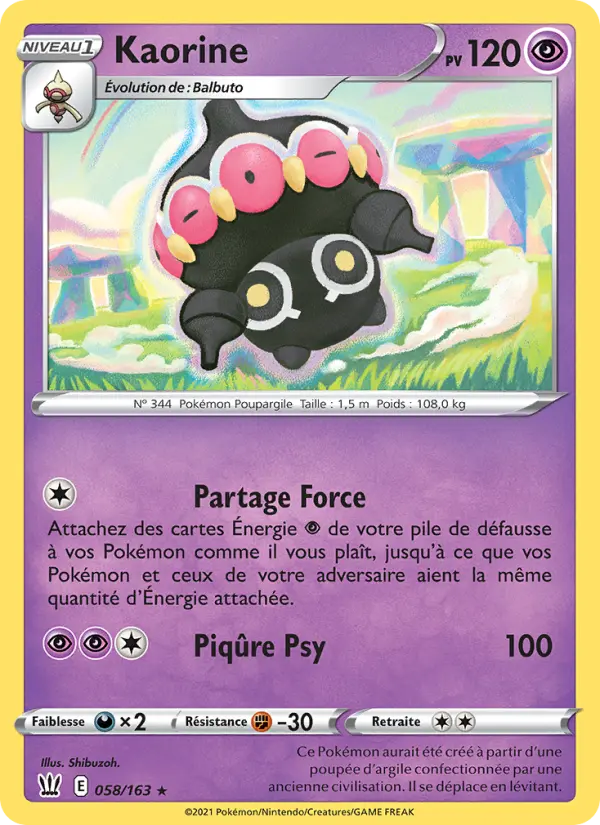 Kaorine — carte 58 de l’extension Styles de combat