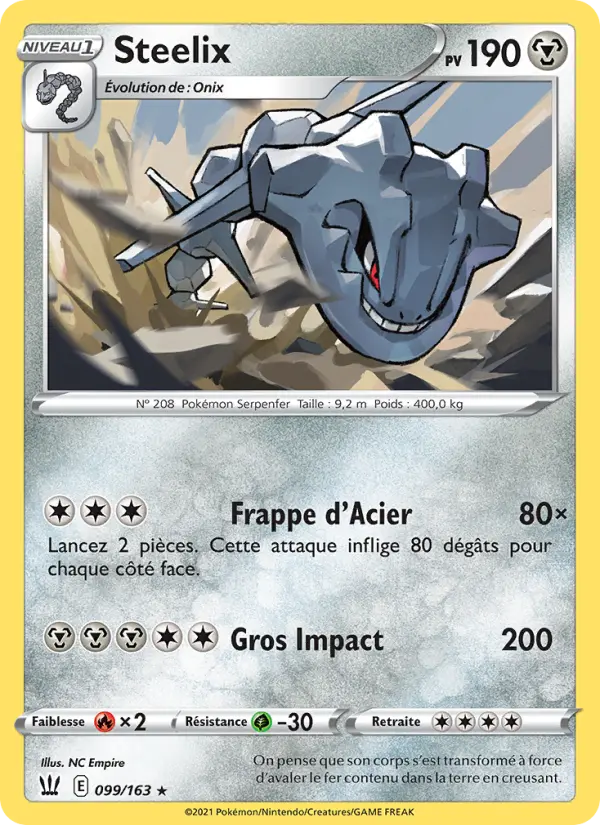 Steelix — carte 99 de l’extension Styles de combat