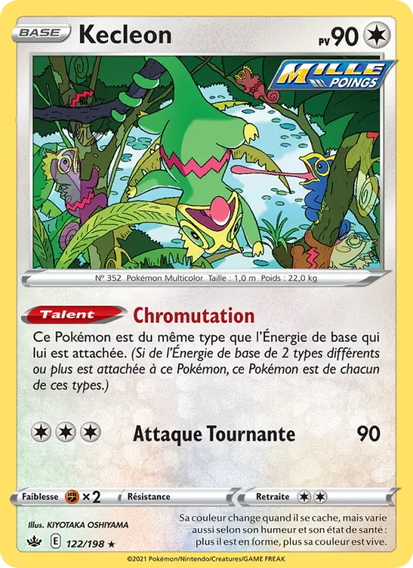 Kecleon — carte 122 de l’extension Règne de Glace