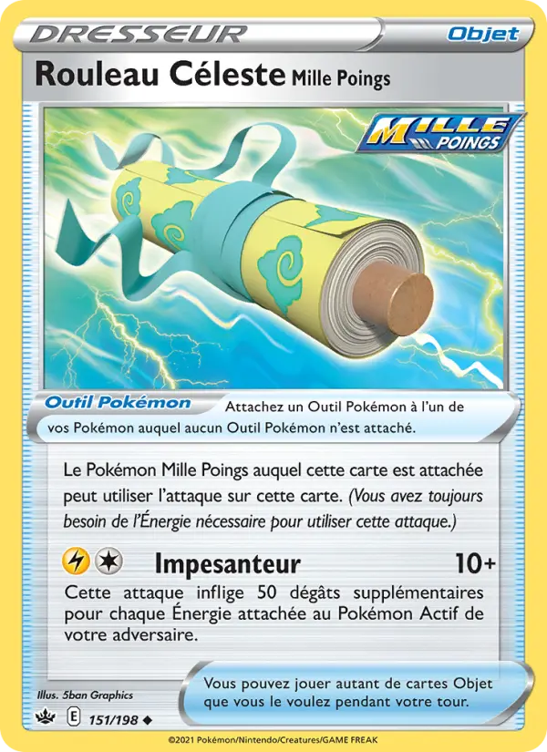 Rouleau Céleste Mille Poings — carte 151 de l’extension Règne de Glace