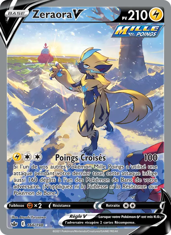 Zeraora V — carte 166 de l’extension Règne de Glace