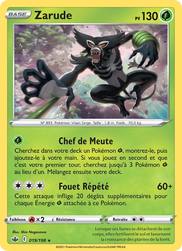 Zarude — carte 19 de l’extension Règne de Glace