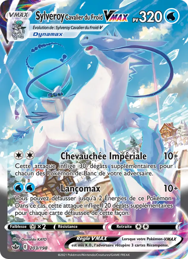 Sylveroy Cavalier du Froid VMAX — carte 203 de l’extension Règne de Glace