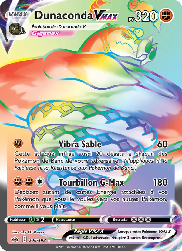 Dunaconda VMAX — carte 206 de l’extension Règne de Glace