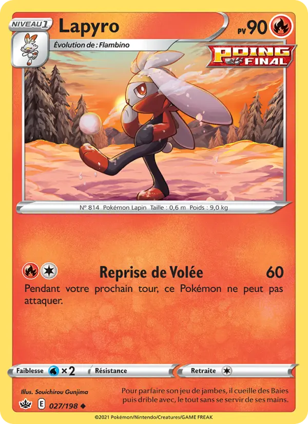 Lapyro — carte 27 de l’extension Règne de Glace