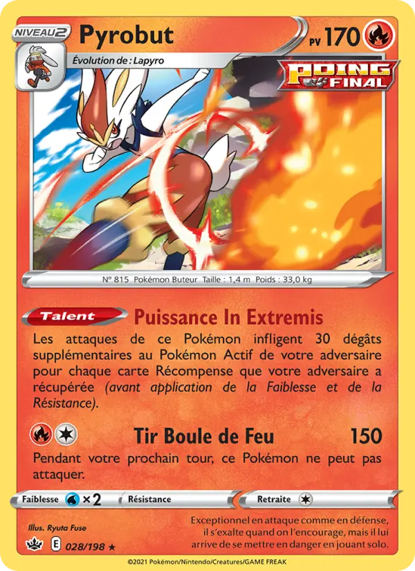 Pyrobut — carte 28 de l’extension Règne de Glace