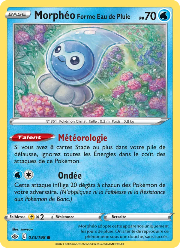 Morphéo Forme Eau de Pluie — carte 33 de l’extension Règne de Glace