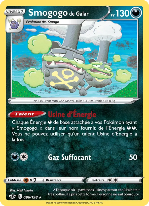 Smogogo de Galar — carte 96 de l’extension Règne de Glace