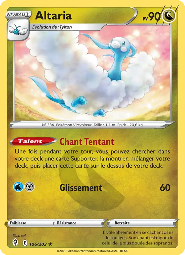 Altaria — carte 106 de l’extension Évolution Céleste
