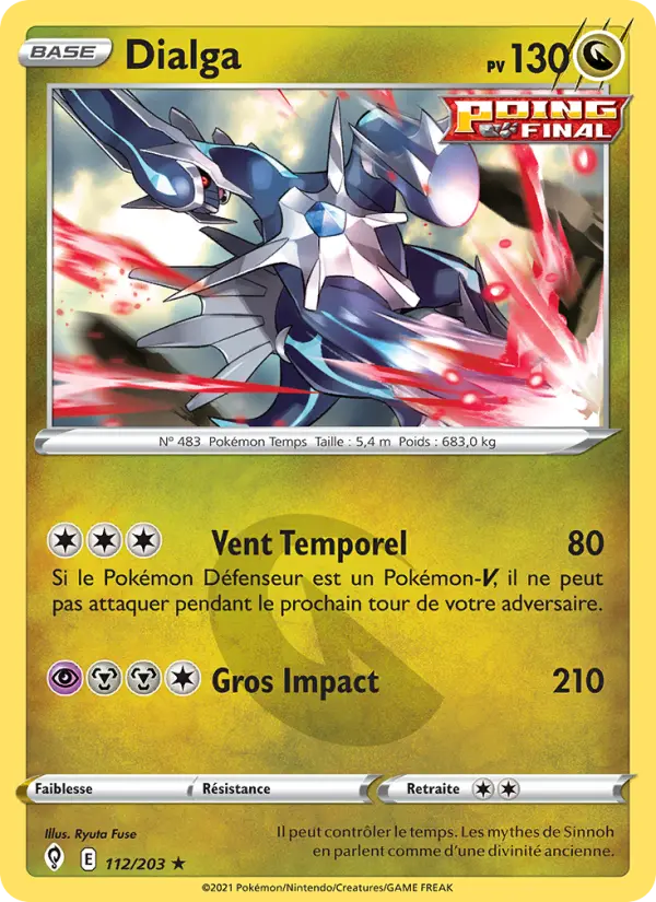 Dialga — carte 112 de l’extension Évolution Céleste