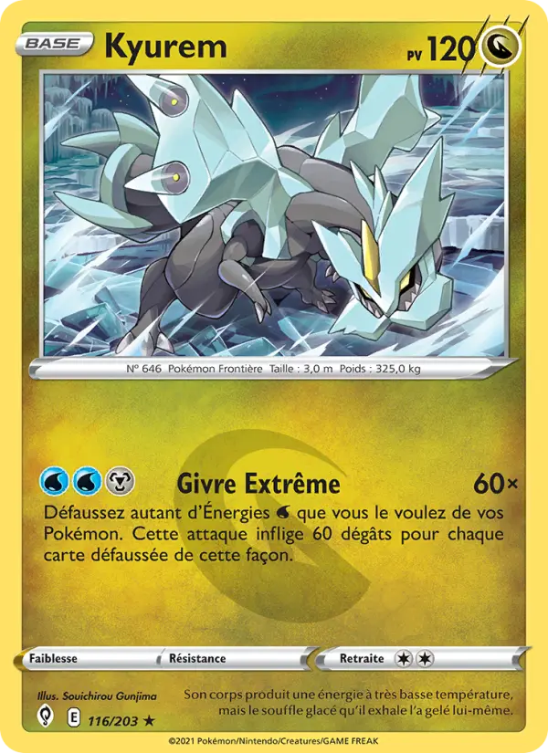 Kyurem — carte 116 de l’extension Évolution Céleste