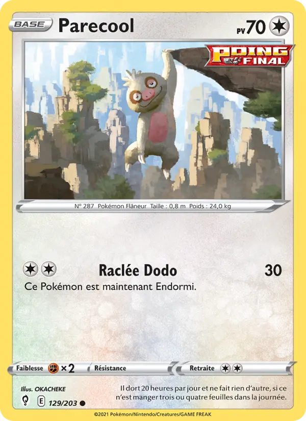 Parecool — carte 129 de l’extension Évolution Céleste