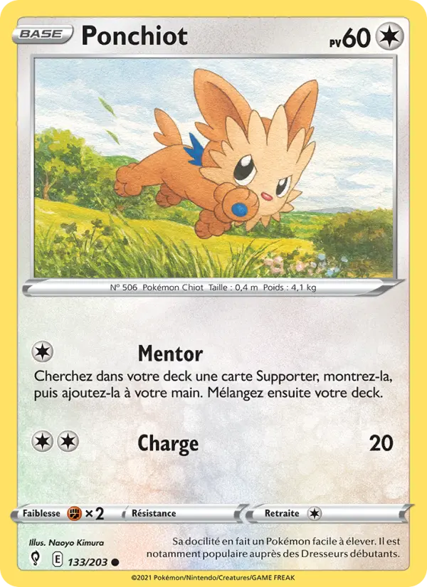 Ponchiot — carte 133 de l’extension Évolution Céleste