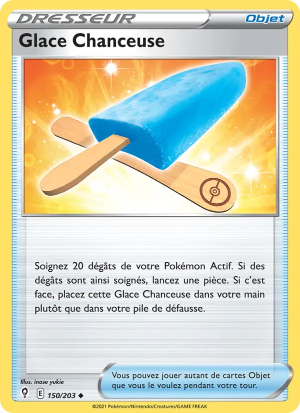 Glace Chanceuse — carte 150 de l’extension Évolution Céleste