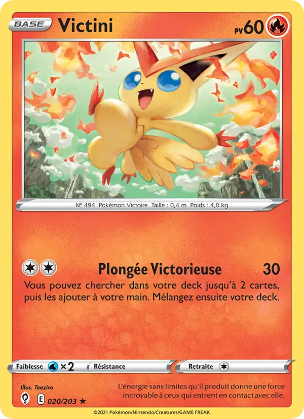 Victini — carte 20 de l’extension Évolution Céleste