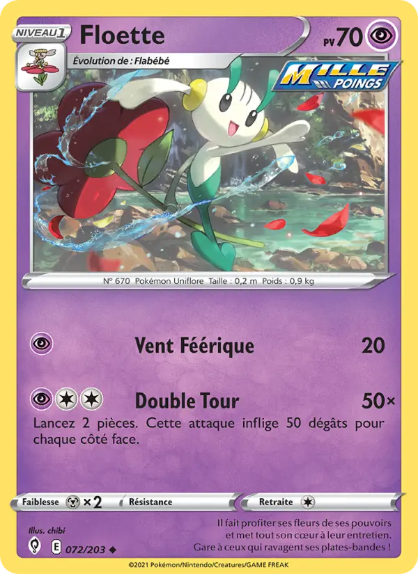 Floette — carte 72 de l’extension Évolution Céleste