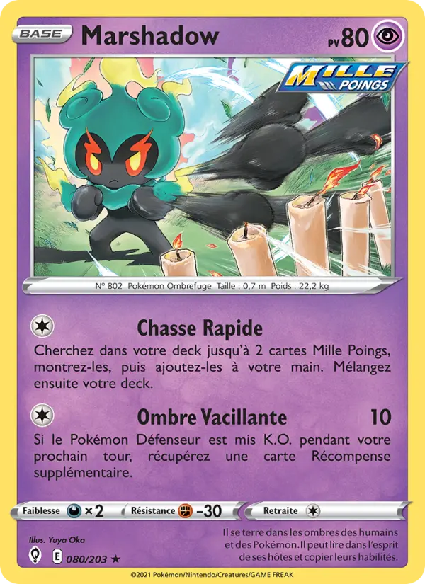 Marshadow — carte 80 de l’extension Évolution Céleste