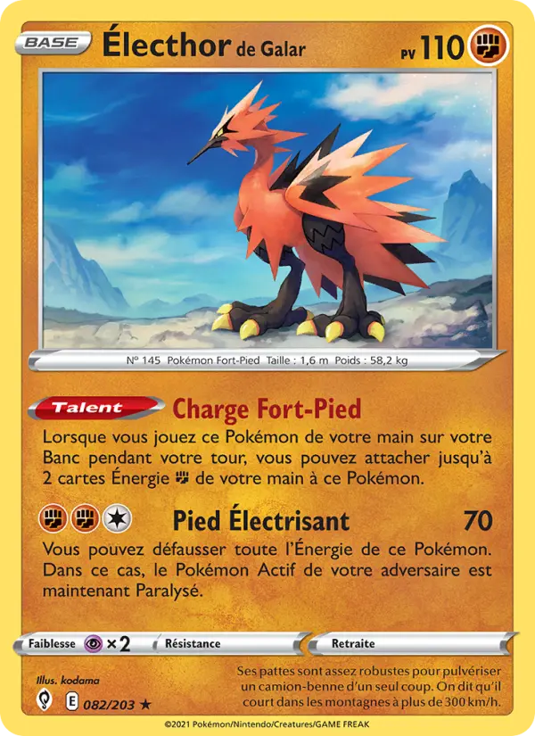 Électhor de Galar — carte 82 de l’extension Évolution Céleste
