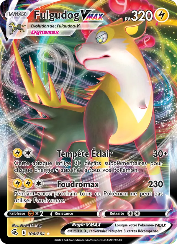 Fulgudog VMAX — carte 104 de l’extension Poing de Fusion