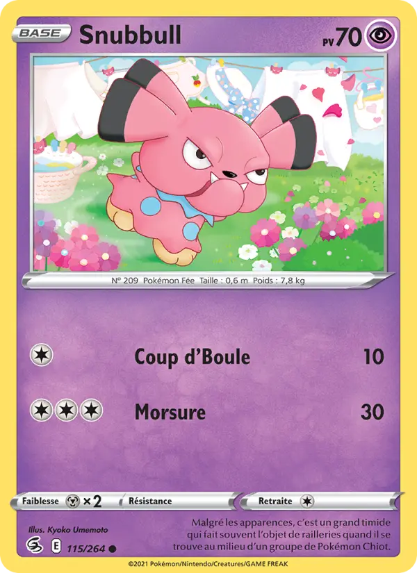 Snubbull — carte 115 de l’extension Poing de Fusion