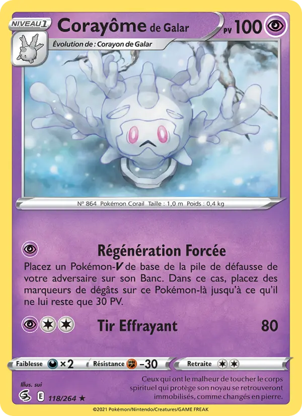 Corayôme de Galar — carte 118 de l’extension Poing de Fusion