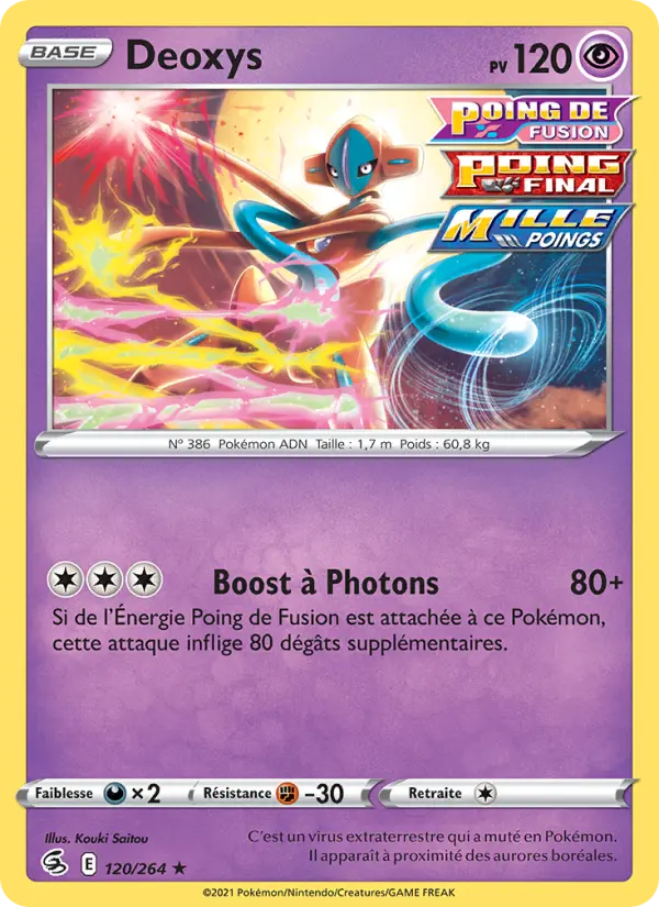 Deoxys — carte 120 de l’extension Poing de Fusion
