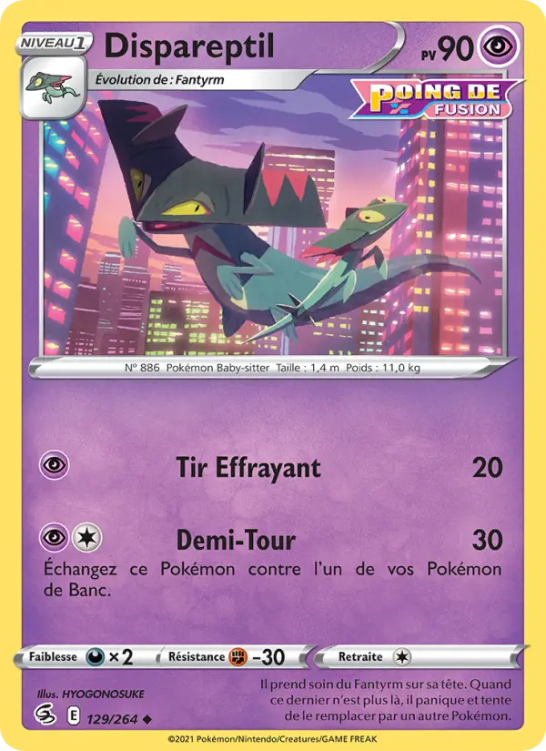 Dispareptil — carte 129 de l’extension Poing de Fusion