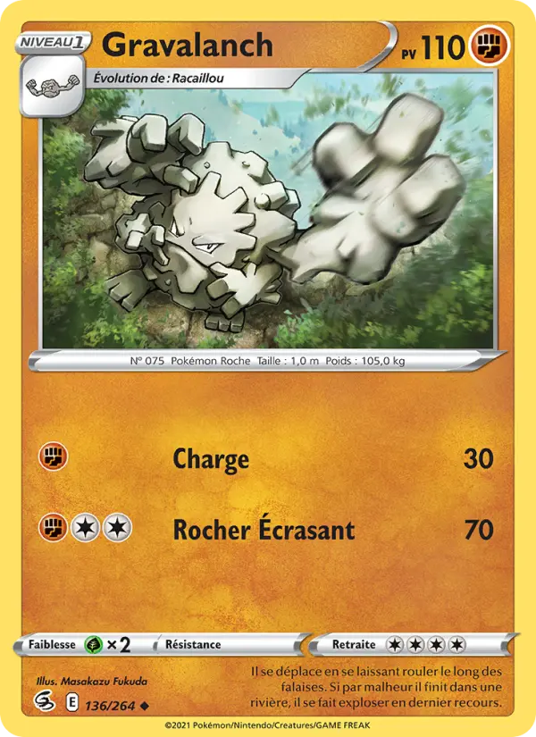 Gravalanch — carte 136 de l’extension Poing de Fusion