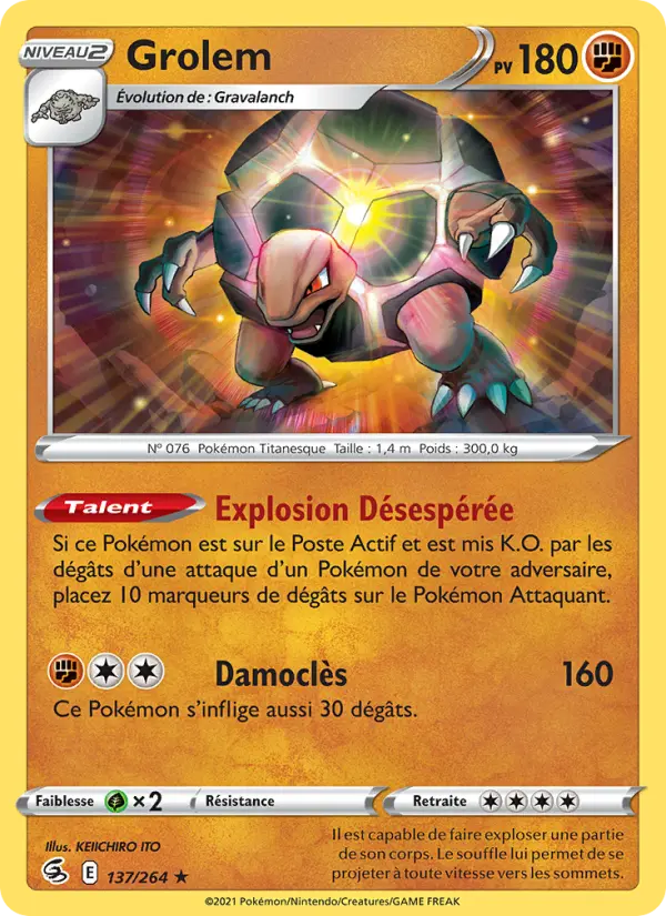 Grolem — carte 137 de l’extension Poing de Fusion