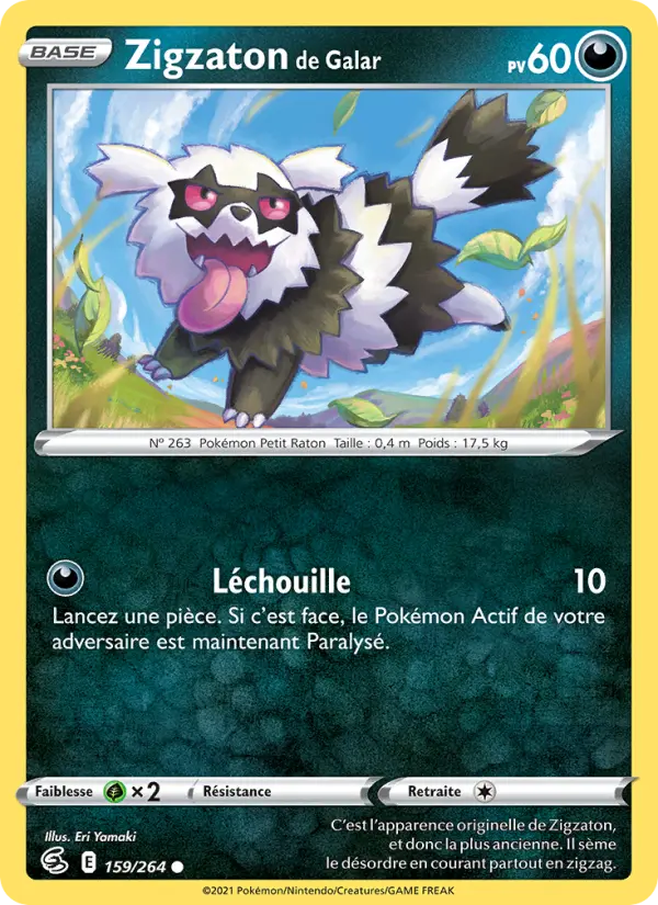 Zigzaton de Galar — carte 159 de l’extension Poing de Fusion