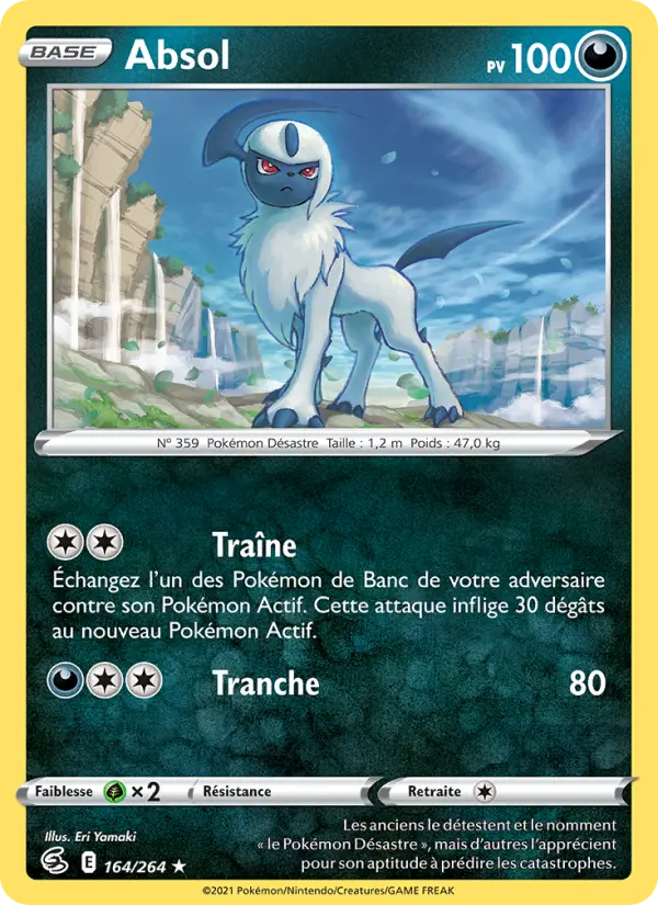 Absol — carte 164 de l’extension Poing de Fusion