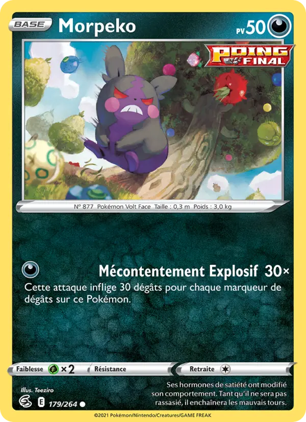 Morpeko — carte 179 de l’extension Poing de Fusion