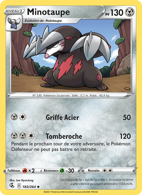 Minotaupe — carte 183 de l’extension Poing de Fusion