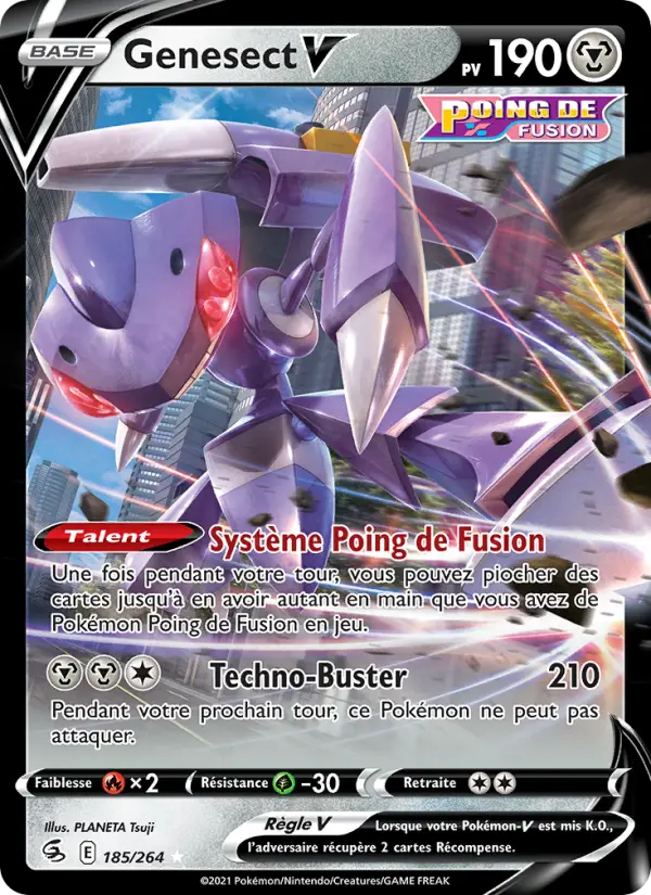Genesect V — carte 185 de l’extension Poing de Fusion