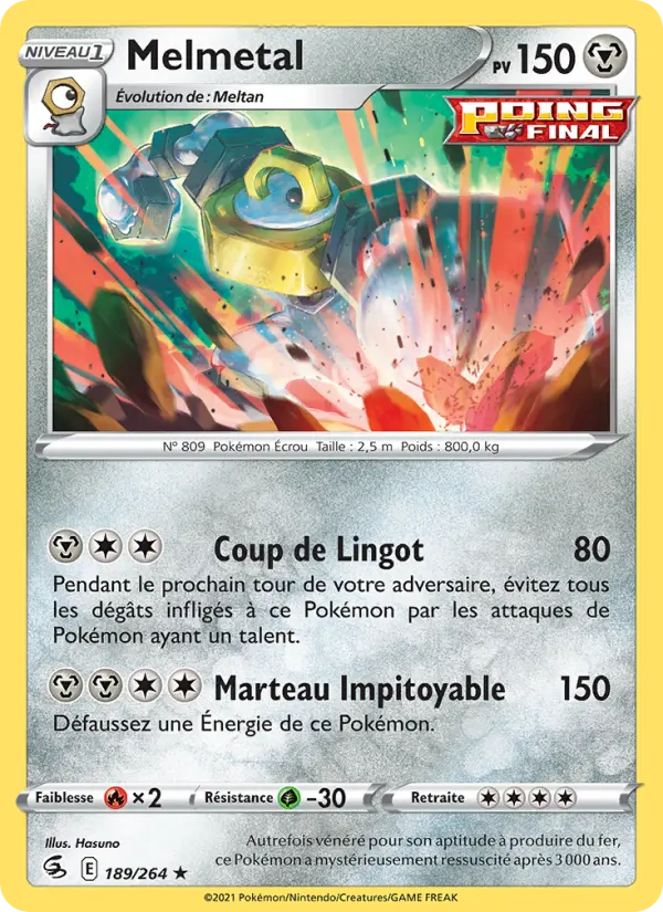 Melmetal — carte 189 de l’extension Poing de Fusion