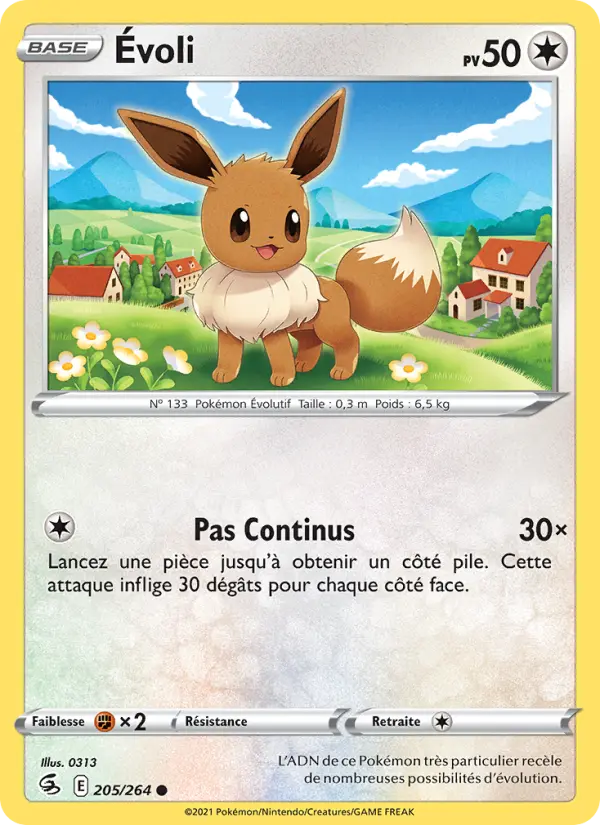 Évoli — carte 205 de l’extension Poing de Fusion