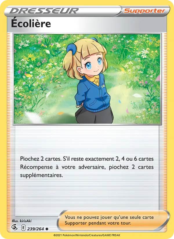 Écolière — carte 239 de l’extension Poing de Fusion