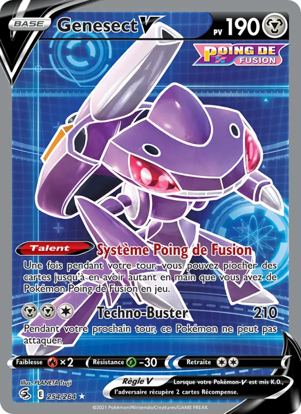 Genesect V — carte 254 de l’extension Poing de Fusion