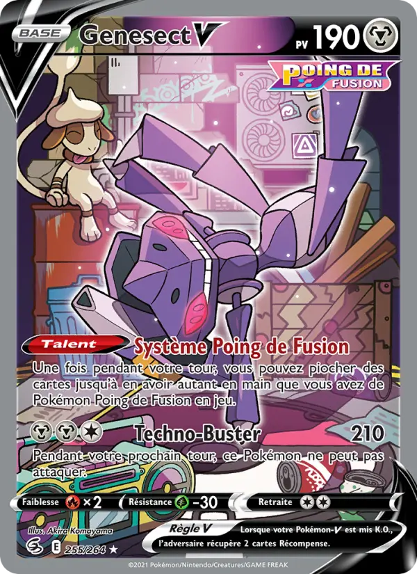 Genesect V — carte 255 de l’extension Poing de Fusion