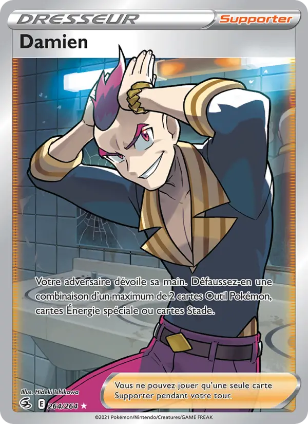 Damien — carte 264 de l’extension Poing de Fusion