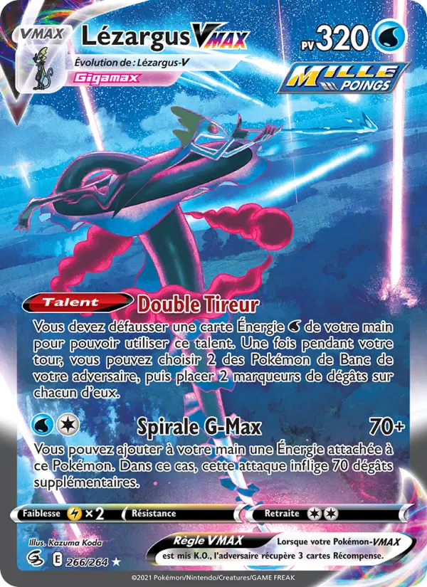 Lézargus VMAX — carte 266 de l’extension Poing de Fusion