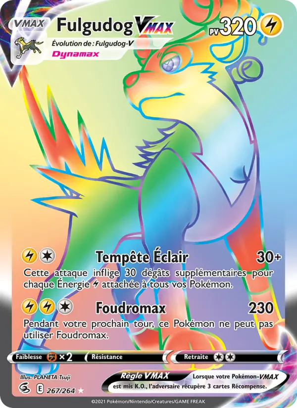 Fulgudog VMAX — carte 267 de l’extension Poing de Fusion