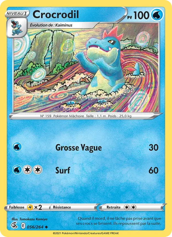 Crocrodil — carte 56 de l’extension Poing de Fusion
