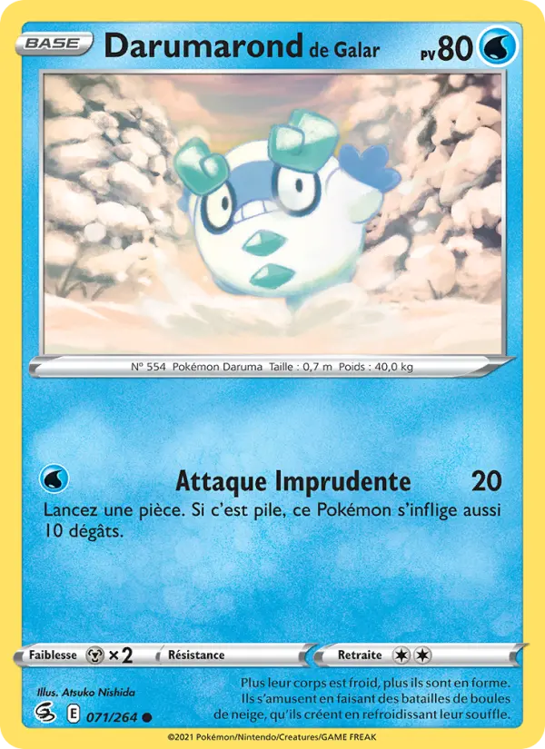 Darumarond de Galar — carte 71 de l’extension Poing de Fusion