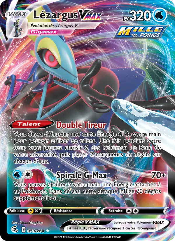 Lézargus VMAX — carte 79 de l’extension Poing de Fusion