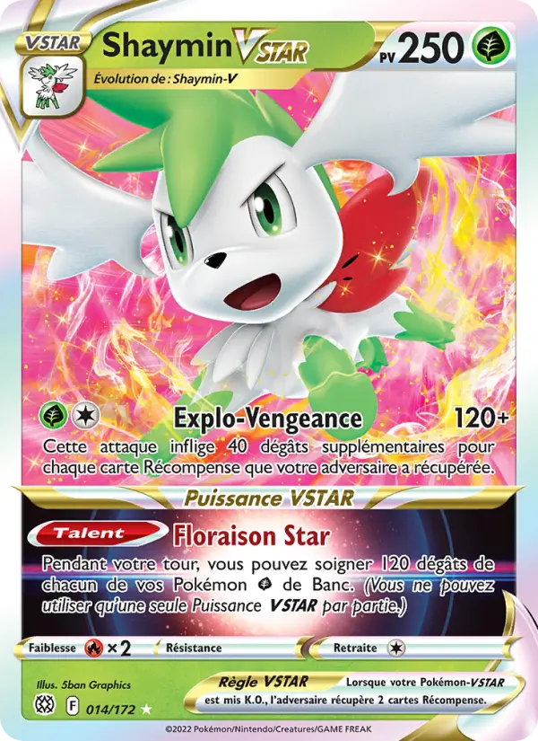 Shaymin VSTAR — carte 014 de l’extension Stars Étincelantes