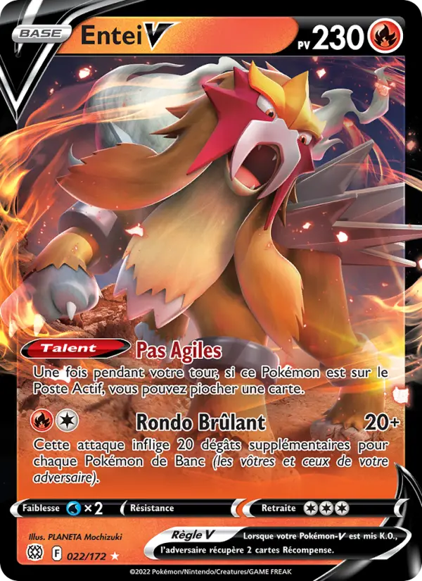Entei V — carte 022 de l’extension Stars Étincelantes