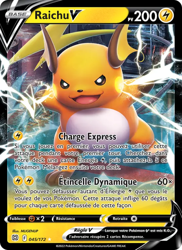 Raichu V — carte 045 de l’extension Stars Étincelantes
